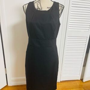 J. Crew Black Midi Dress